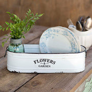 Flowers & Garden Long White Bin